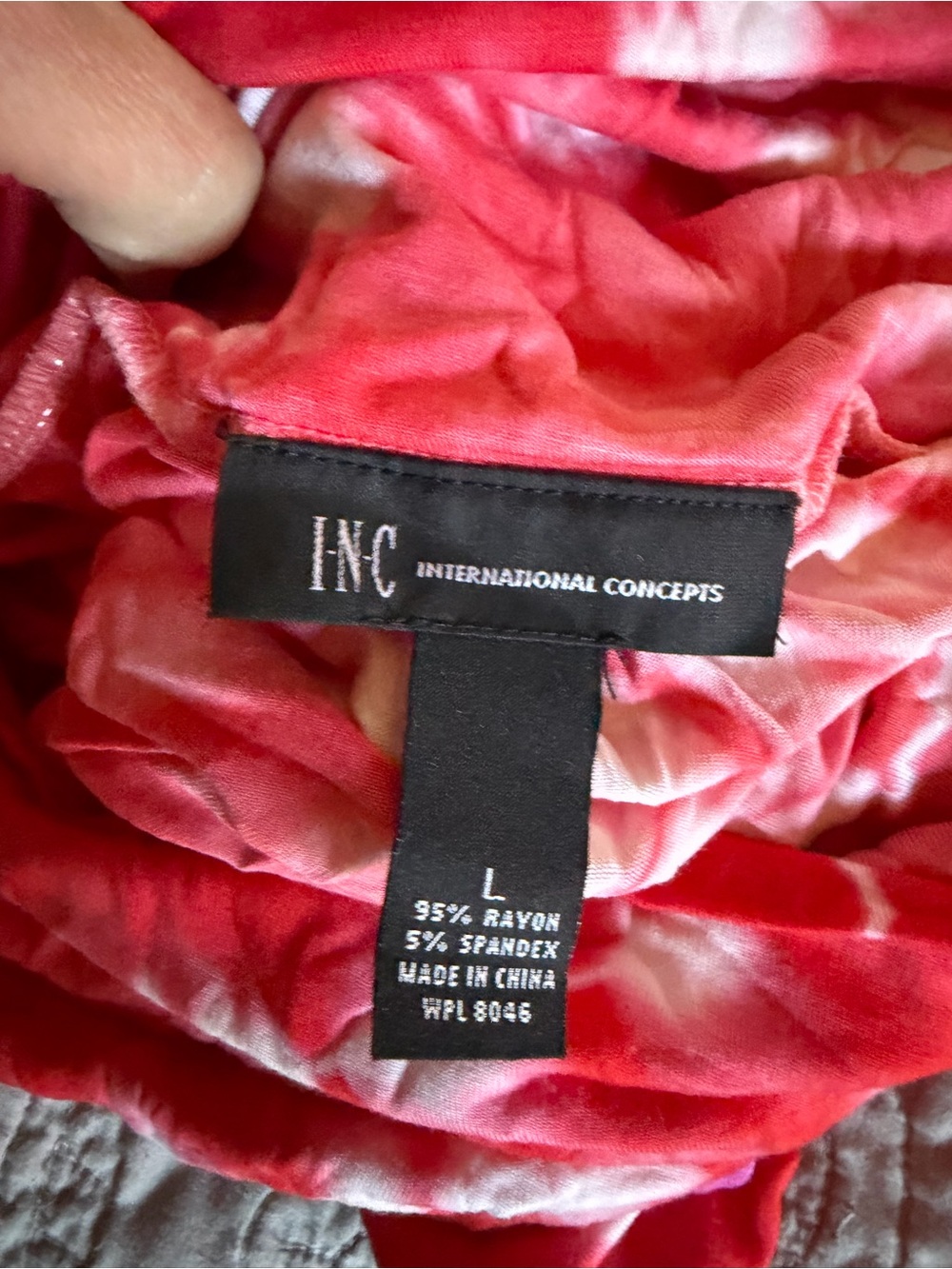 INC International Concepts Red to Purple Ombre Tie-Dye Maxi Dress - Picture 4 of 4
